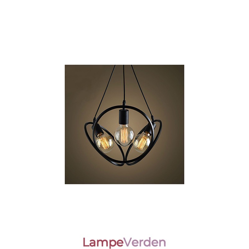 3 lys Lysekrone Pendel Light Traditionel Klassisk Retro Metal