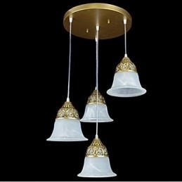 Traditionel klassisk rustik Lodge retro bronze metal pendellampe