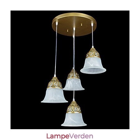 Traditionel klassisk rustik Lodge retro bronze metal pendellampe