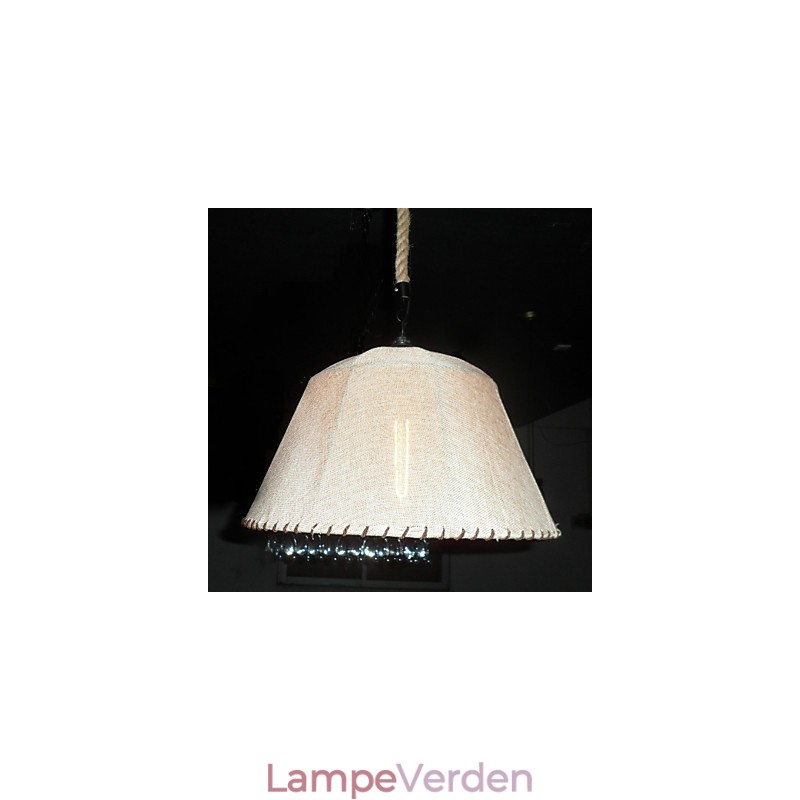 North American Style Retro 1 lys vedhæng i stof skygge