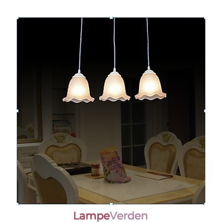 Pendel Three Lights Hvid European Retro Classic Pendel Three Lights Hvid European Retro Classic