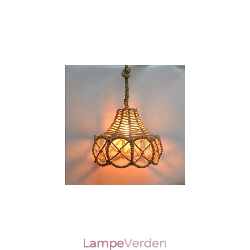 Amerikansk land vintage jern lysekrone industriel hamp