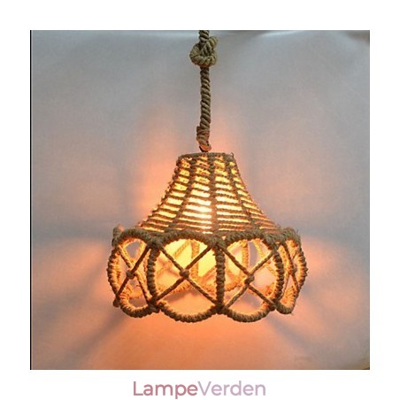 Amerikansk land vintage jern lysekrone industriel hamp