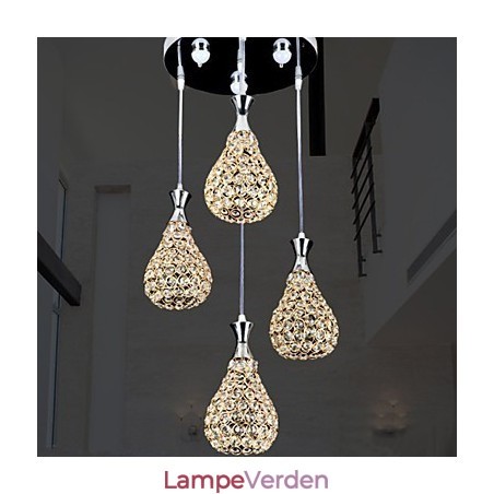 4 hoveder pendel lys krystal moderne moderne metal 4 hoveder pendel lys krystal moderne moderne metal