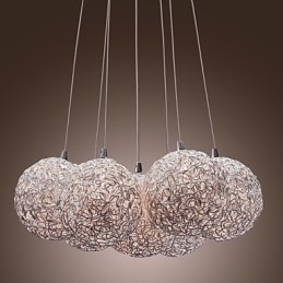 Moderne pendel i aluminium med 7 lys