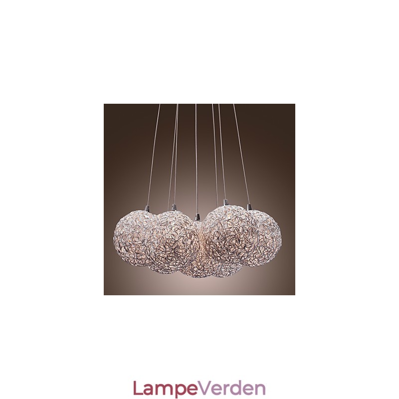Moderne pendel i aluminium med 7 lys