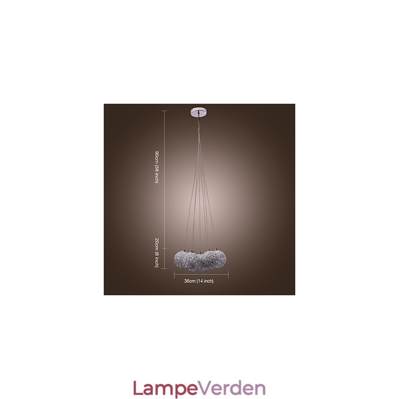 Moderne pendel i aluminium med 7 lys