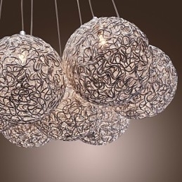 Moderne pendel i aluminium med 7 lys
