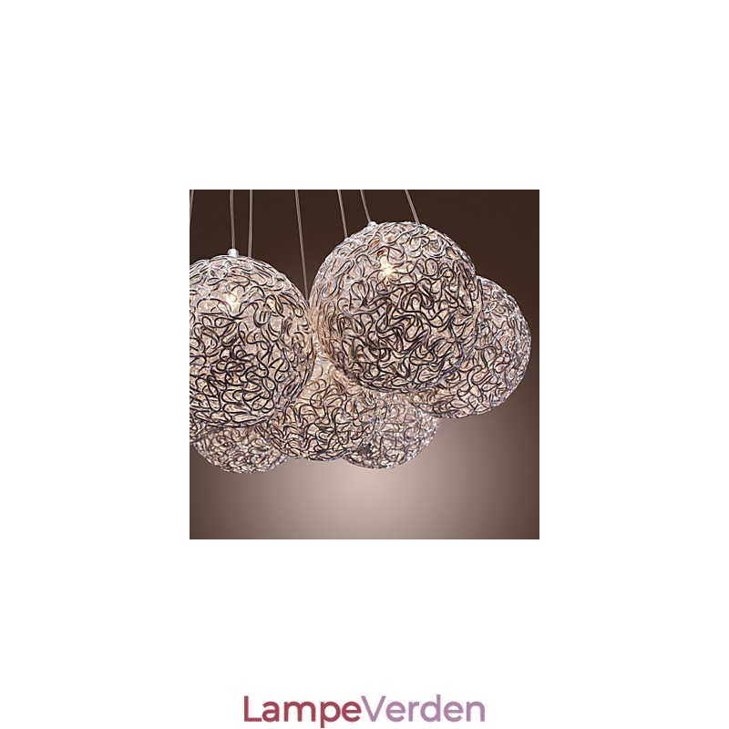 Moderne pendel i aluminium med 7 lys