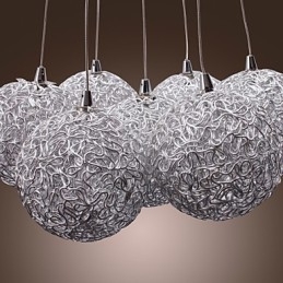 Moderne pendel i aluminium med 7 lys