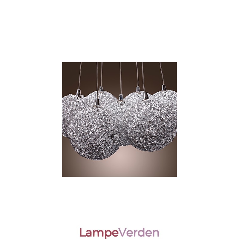 Moderne pendel i aluminium med 7 lys