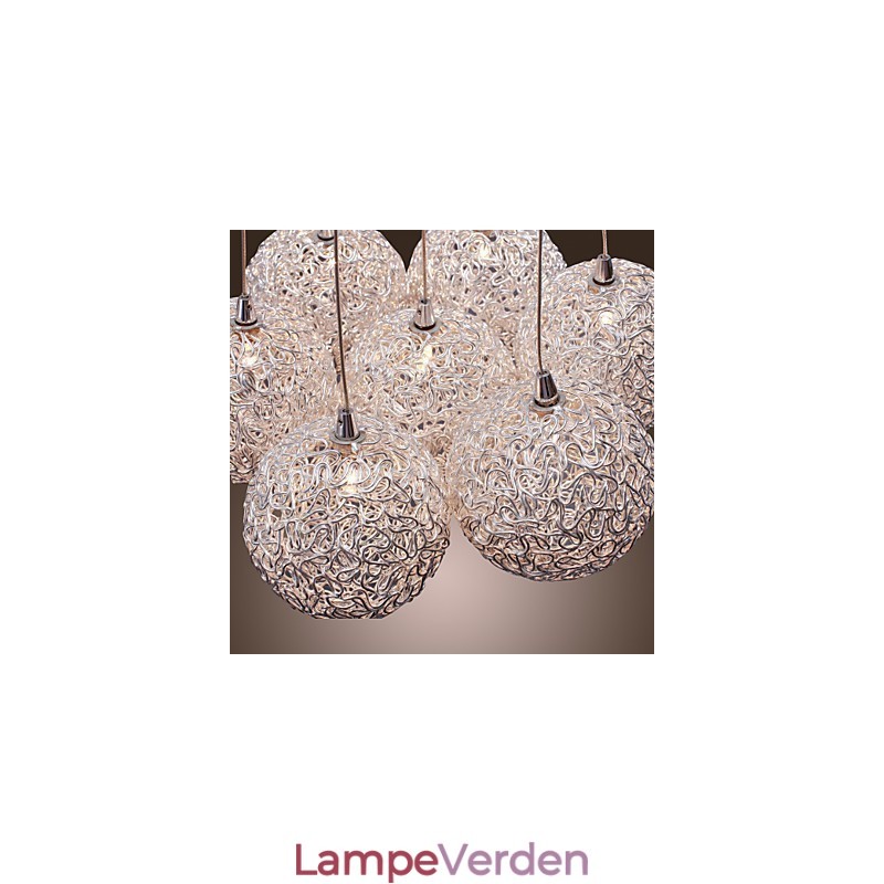 Moderne pendel i aluminium med 7 lys