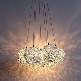 Moderne pendel i aluminium med 7 lys