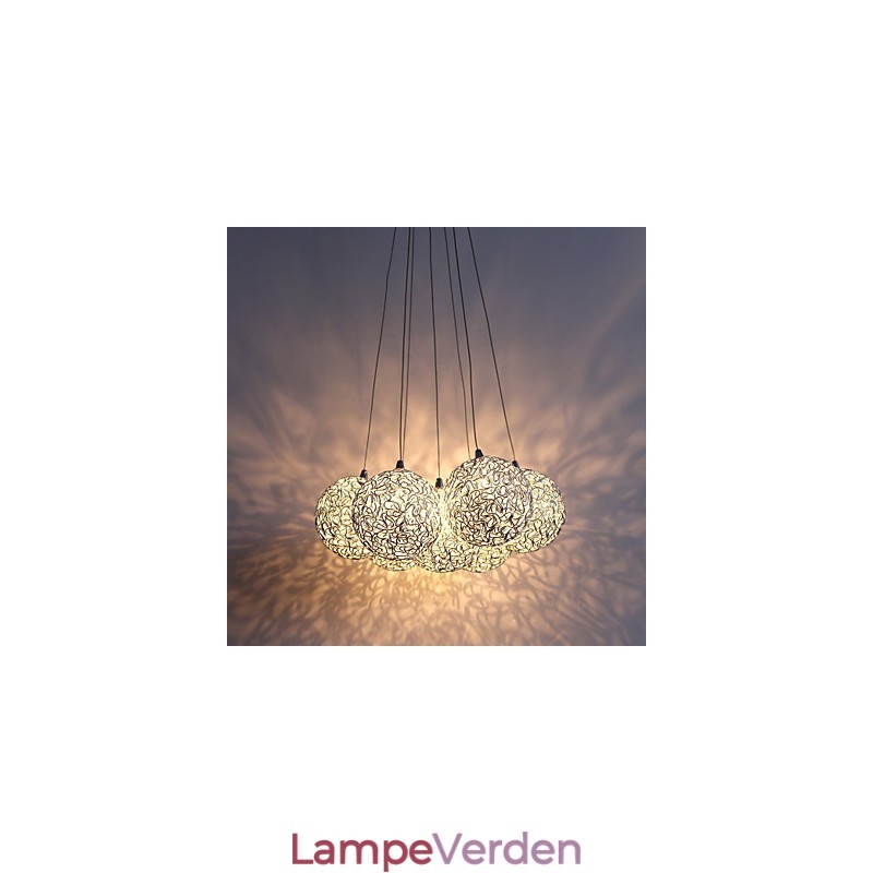 Moderne pendel i aluminium med 7 lys