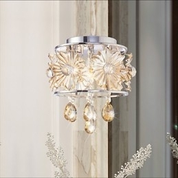 Moderne klar sfære glans krystal lysekrone loftslampe Home Decor Suspension Pendel lampe armatur lys