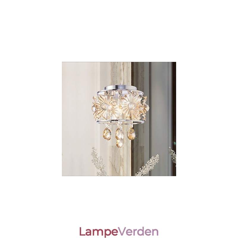 Moderne klar sfære glans krystal lysekrone loftslampe Home Decor Suspension Pendel lampe armatur lys