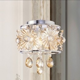 Moderne klar sfære glans krystal lysekrone loftslampe Home Decor Suspension Pendel lampe armatur lys