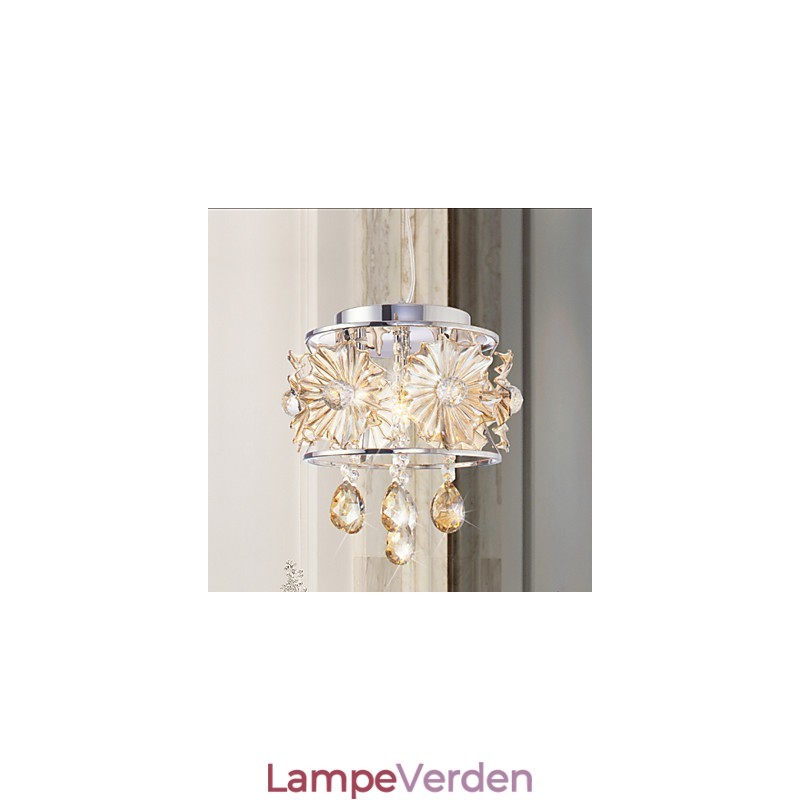 Moderne klar sfære glans krystal lysekrone loftslampe Home Decor Suspension Pendel lampe armatur lys