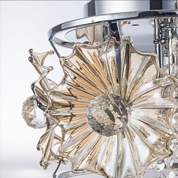 Moderne klar sfære glans krystal lysekrone loftslampe Home Decor Suspension Pendel lampe armatur lys