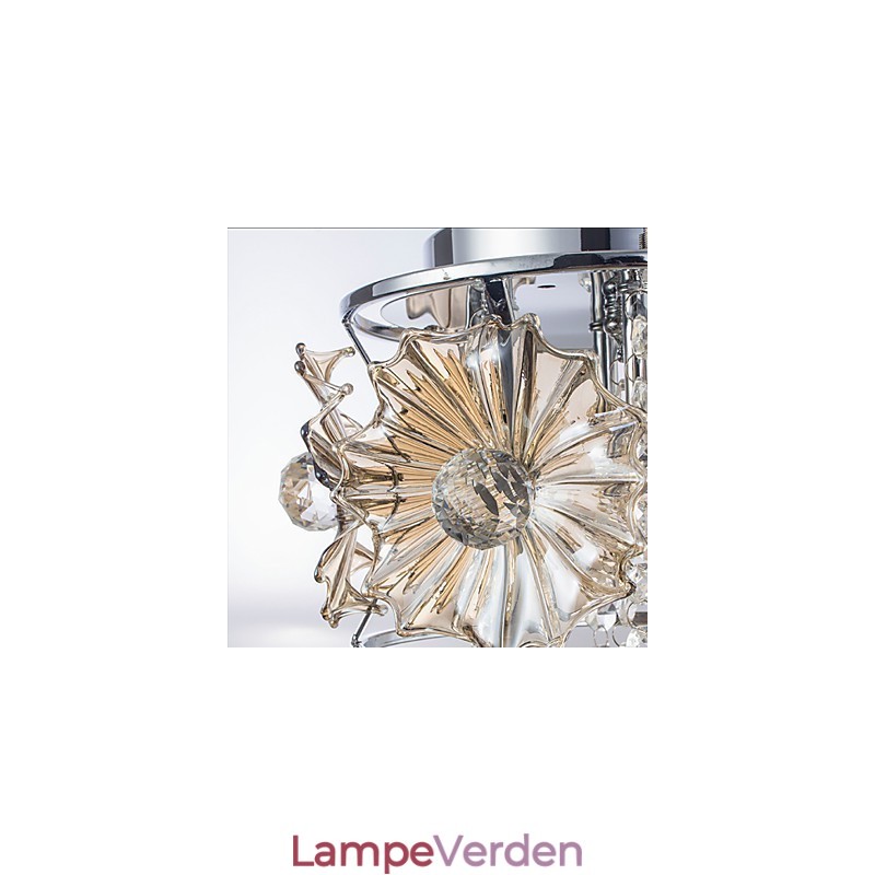 Moderne klar sfære glans krystal lysekrone loftslampe Home Decor Suspension Pendel lampe armatur lys