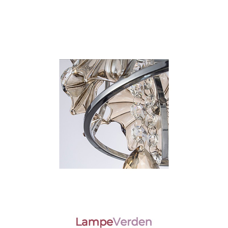 Moderne klar sfære glans krystal lysekrone loftslampe Home Decor Suspension Pendel lampe armatur lys