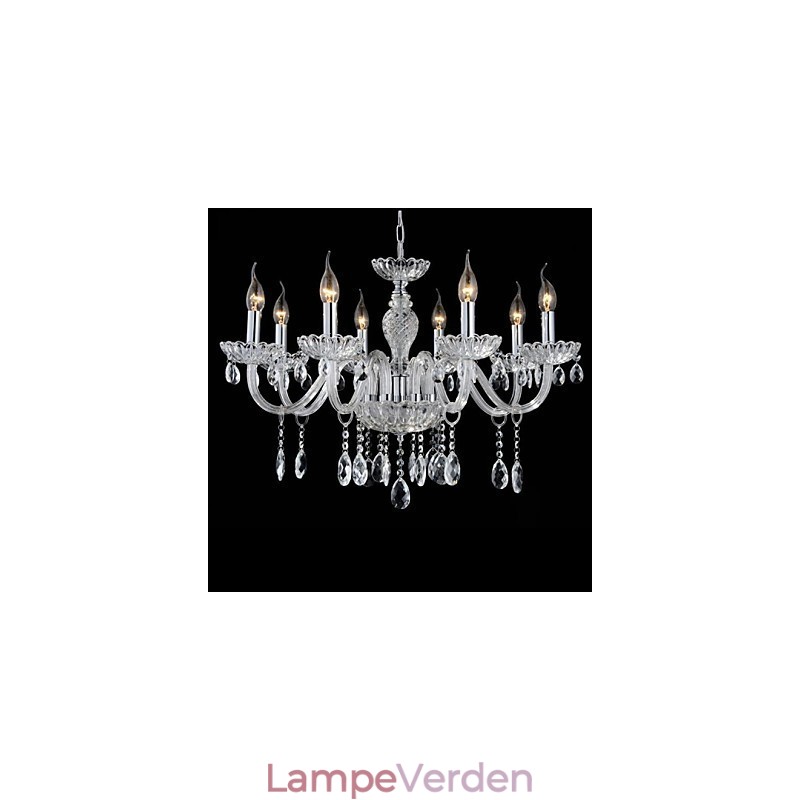 8 Lys Paladsets stil Glaslysekrone med stearinlys