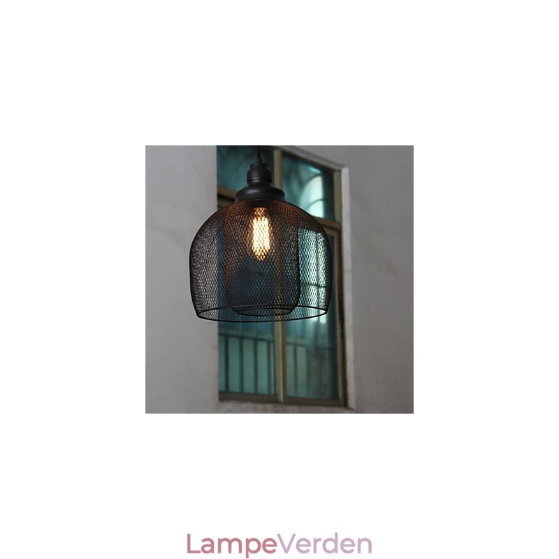 Amerikansk retro fuglebur form jern kunst lysekrone