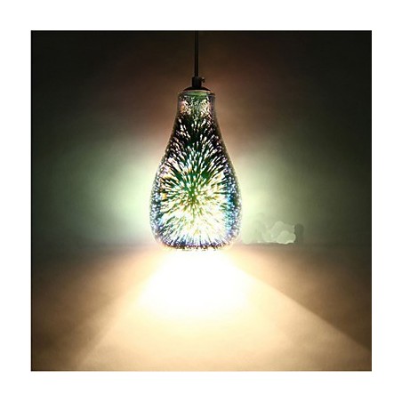 Enkelt bord 3D Glas Creative Pendant C Enkelt bord 3D Glas Creative Pendant C