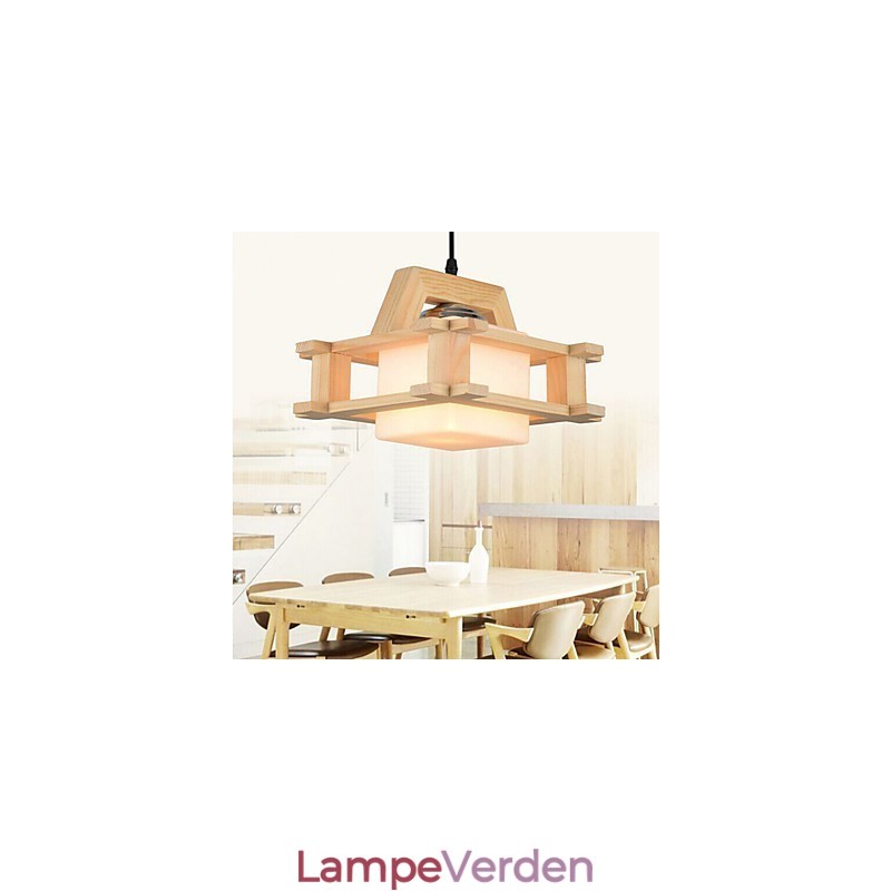 Massiv træ lampe