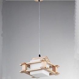Massiv træ lampe