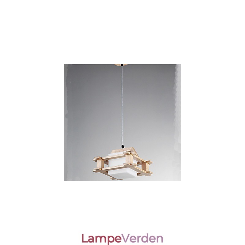 Massiv træ lampe
