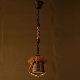 American Country Retro Hamp Keramisk lampe