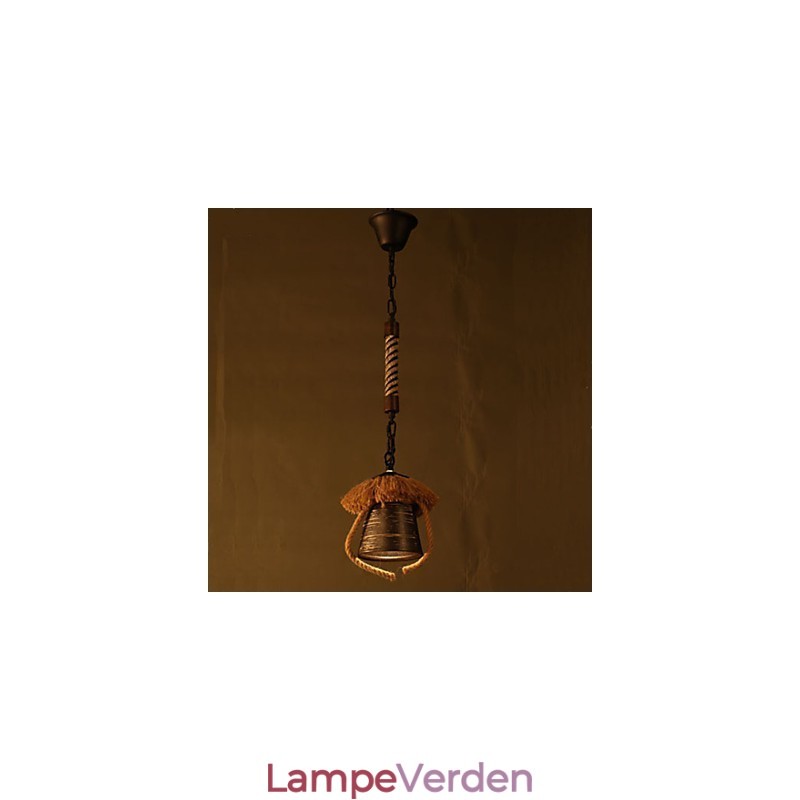 American Country Retro Hamp Keramisk lampe