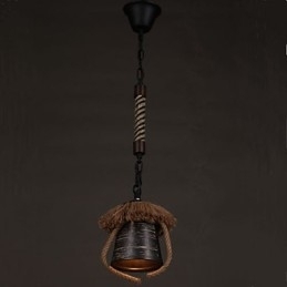 American Country Retro Hamp Keramisk lampe