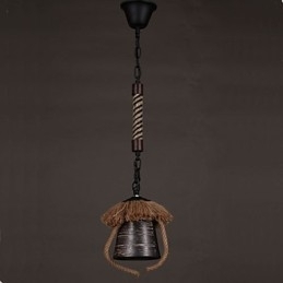 American Country Retro Hamp Keramisk lampe