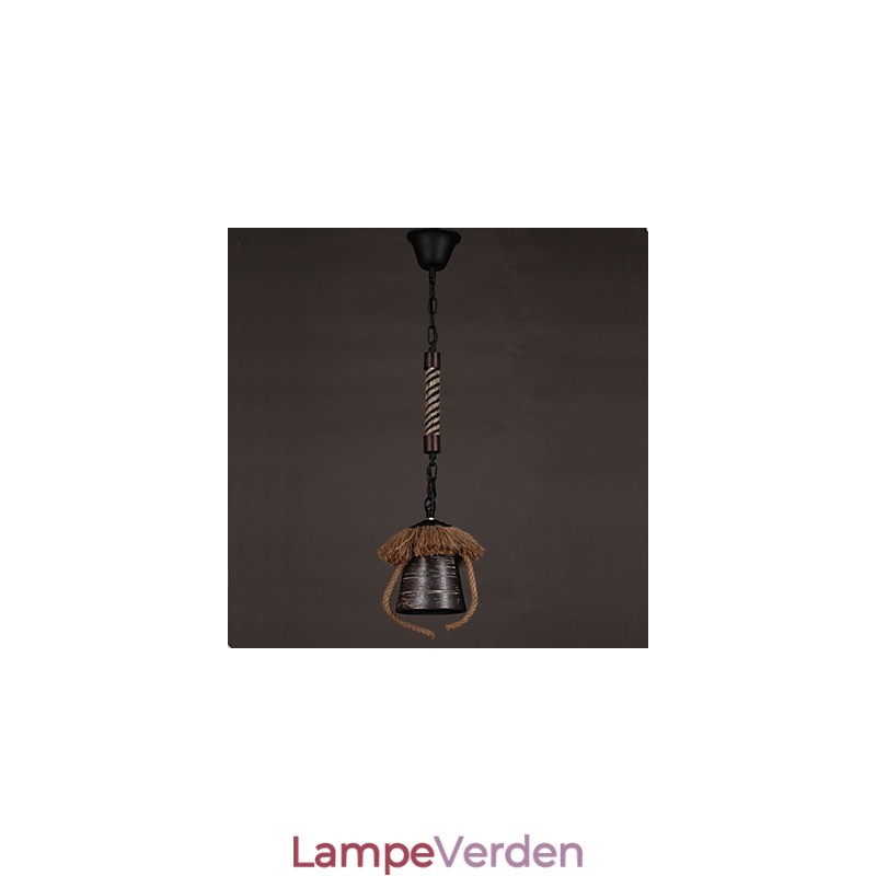 American Country Retro Hamp Keramisk lampe
