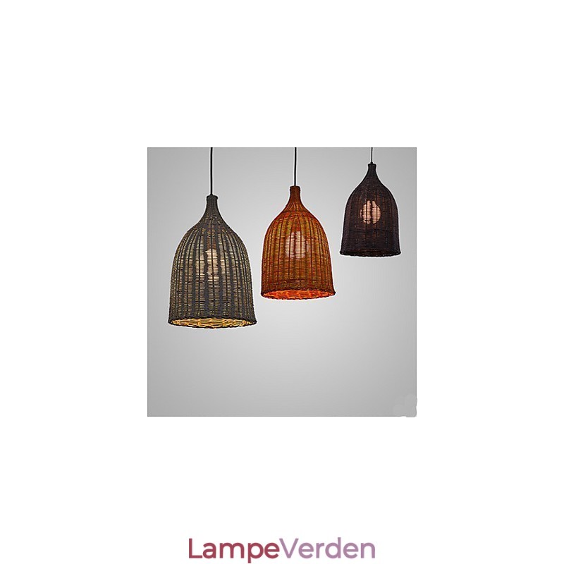 Rattan Lysekrone Lysekrone Lysekrone Creative Retro Rattan lampe