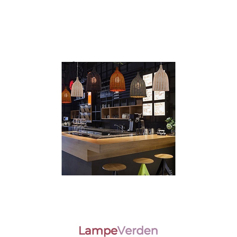 Rattan Lysekrone Lysekrone Lysekrone Creative Retro Rattan lampe