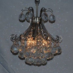Moderne moderne krystal mini stil galvaniseret lysekrone pendel lys