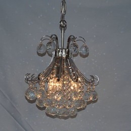 Moderne moderne krystal mini stil galvaniseret lysekrone pendel lys