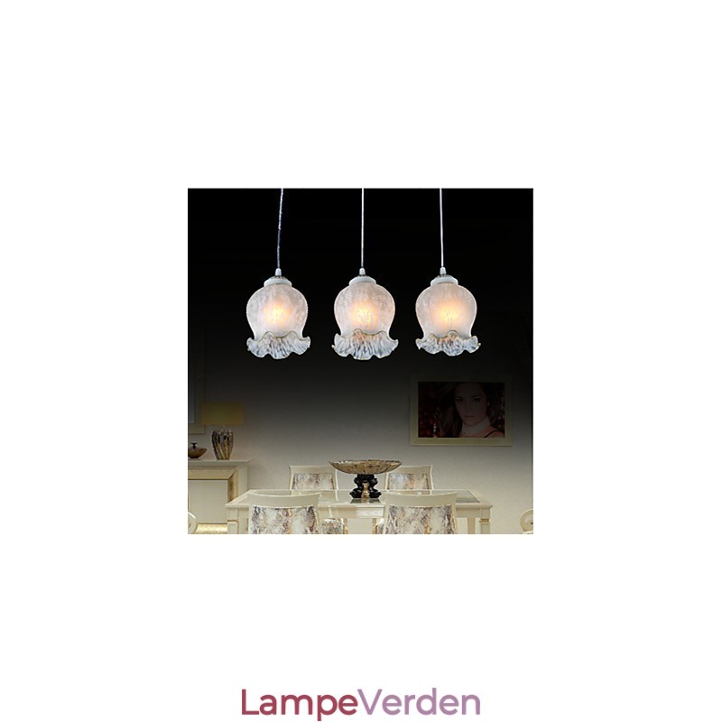 Pendel hvid Three Lights European Retro Classic