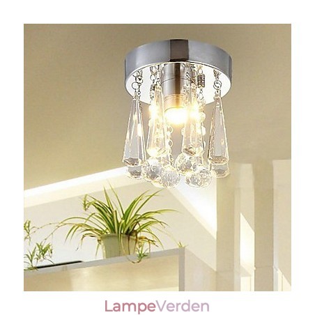 Moderne Crystal 1 Lights Flush Mount i kroneform Moderne Crystal 1 Lights Flush Mount i kroneform