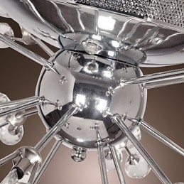 Moderne moderne krystal krom metal flush Mount