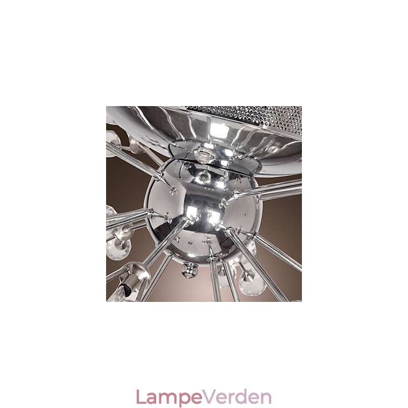 Moderne moderne krystal krom metal flush Mount