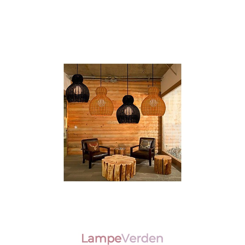 Hyacint rattan lysekrone