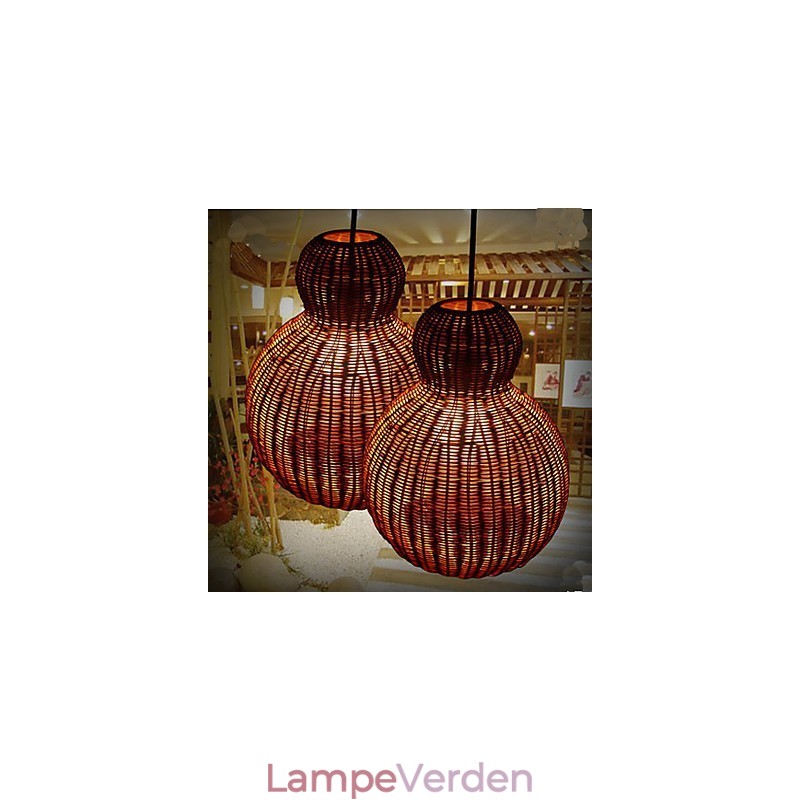 Hyacint rattan lysekrone
