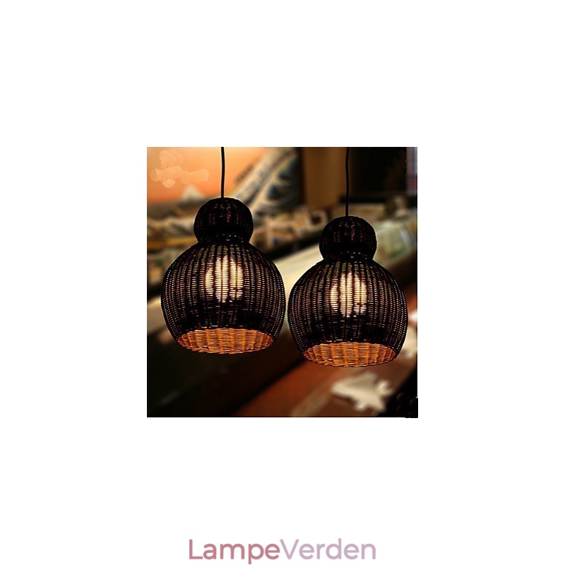 Hyacint rattan lysekrone