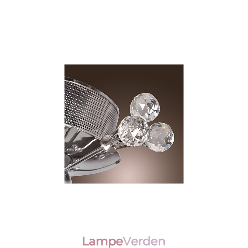 Moderne moderne krystal krom metal flush Mount