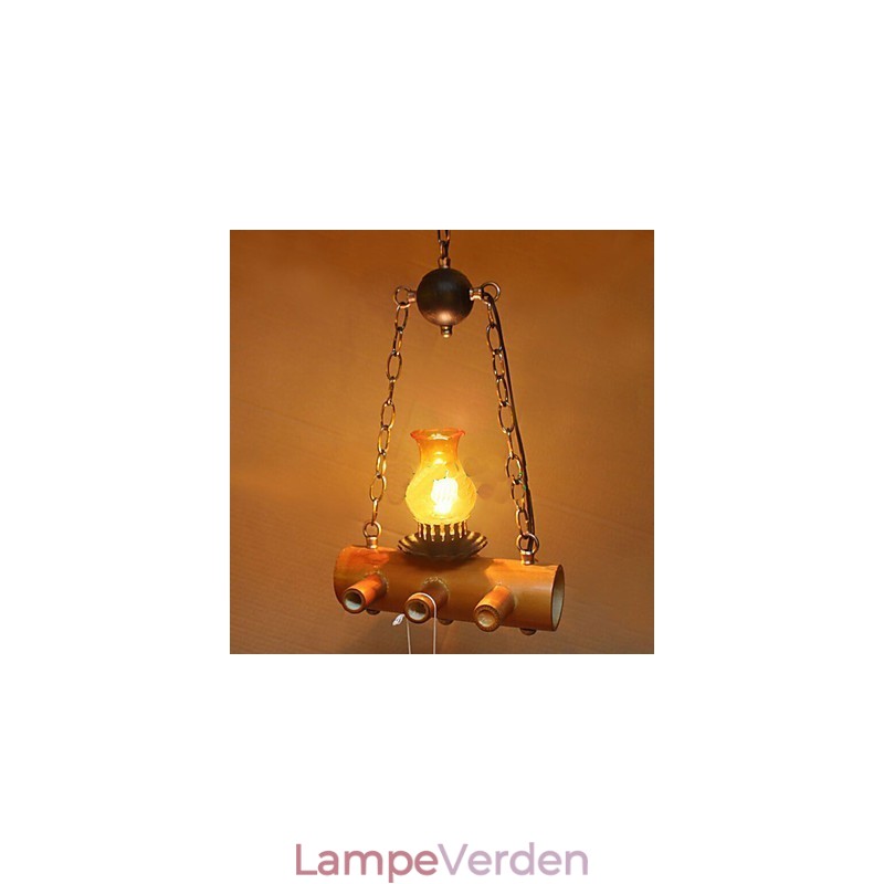 Amerikansk land antik bambus lysekrone med enkelt hoved