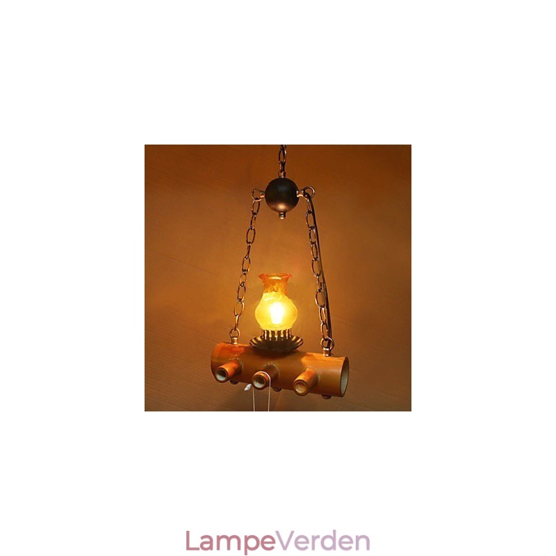 Amerikansk land antik bambus lysekrone med enkelt hoved